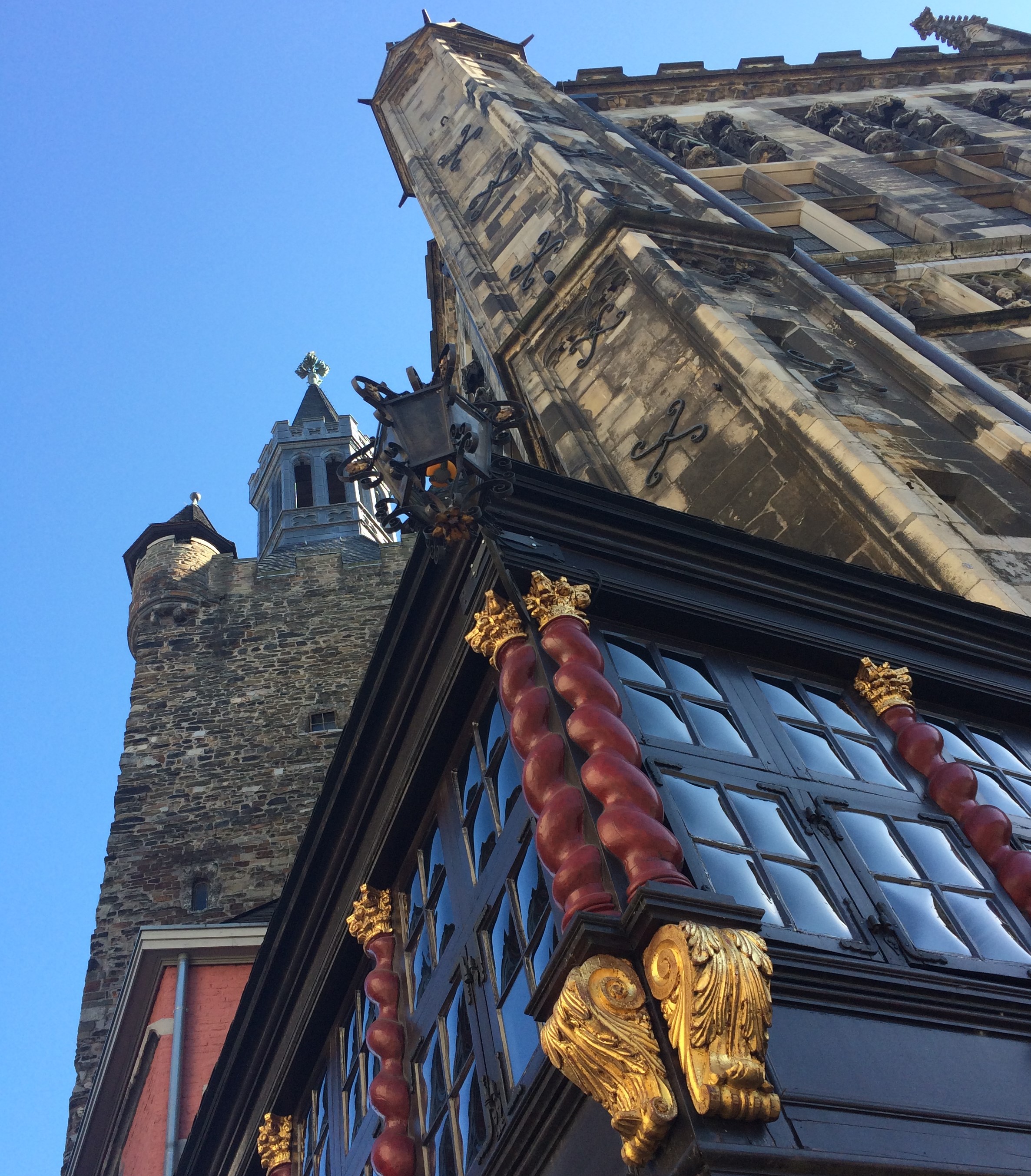 The corner of the Rathaus.