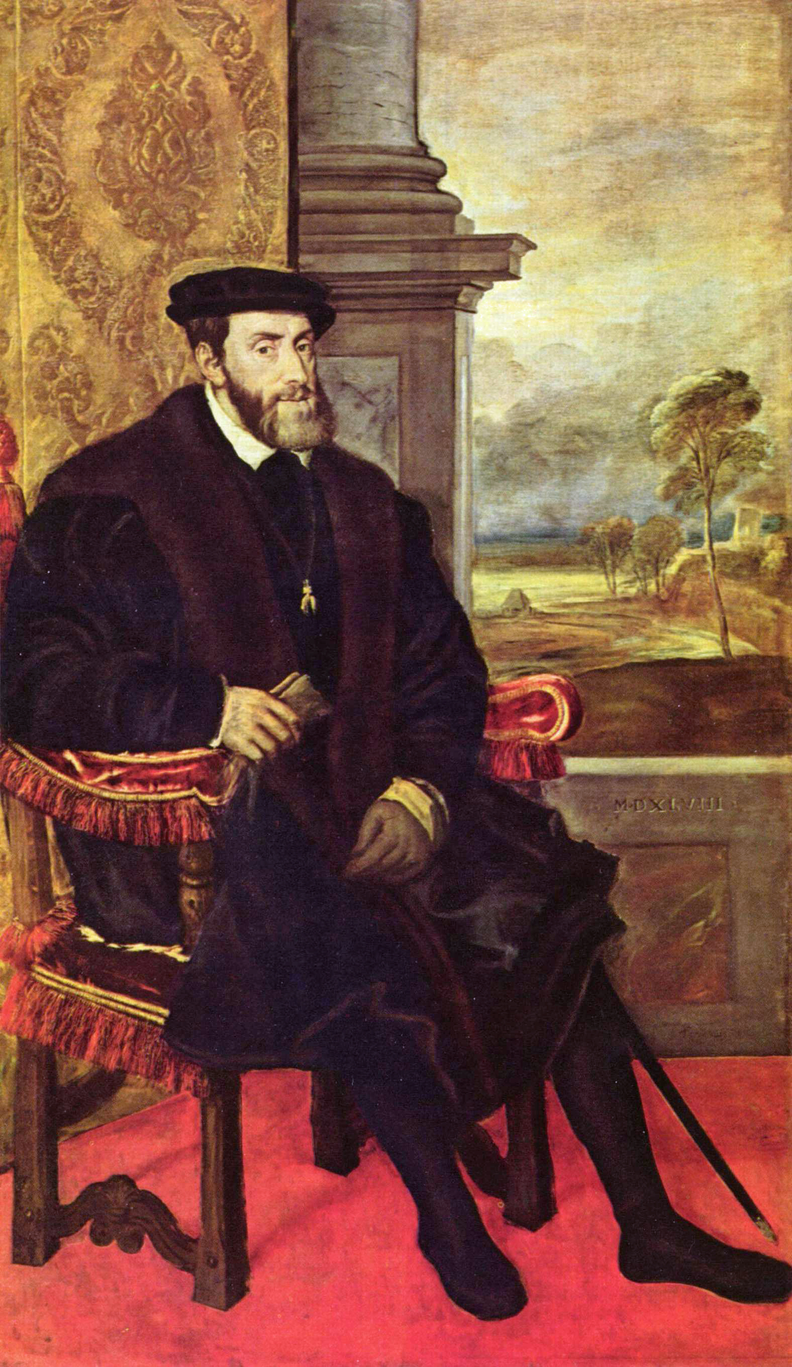 Charles V in Augsburg, the year after his victory at Muhlberg. (Titian - 1548)