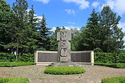 Memorial to the victims of Stalag IV - B at Neuberxdorf, near Muhlberg.